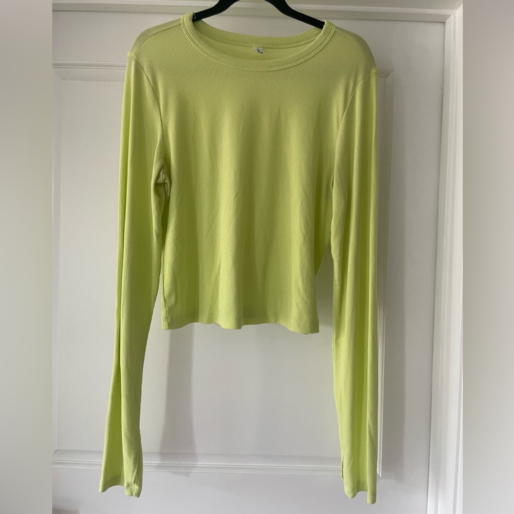 SOFT Lime Green Long Sleeve Women's Top